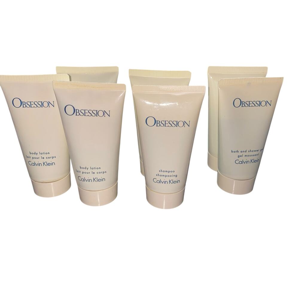 Obsession Calvin Klein Lot - Lotions, Shower Gel, Shampoo & Body Wash Lot of 7